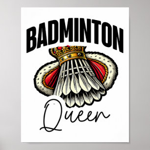 Poster Jogador de Badminton Engraçado Design 19