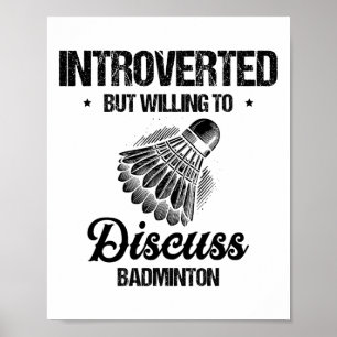 Poster Jogador de Badminton Engraçado Design 27