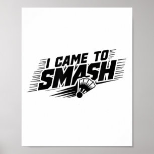 Poster Jogador de Badminton Engraçado Humor Chupa