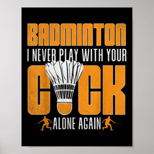 Poster Jogador de Badminton Engraçado Remontes Humor Espo
