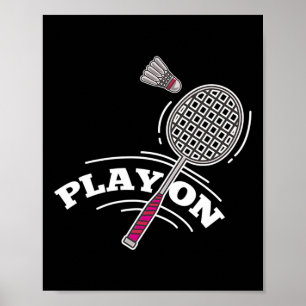 Poster Jogador de Badminton Espetáculo Esportivo Coluna