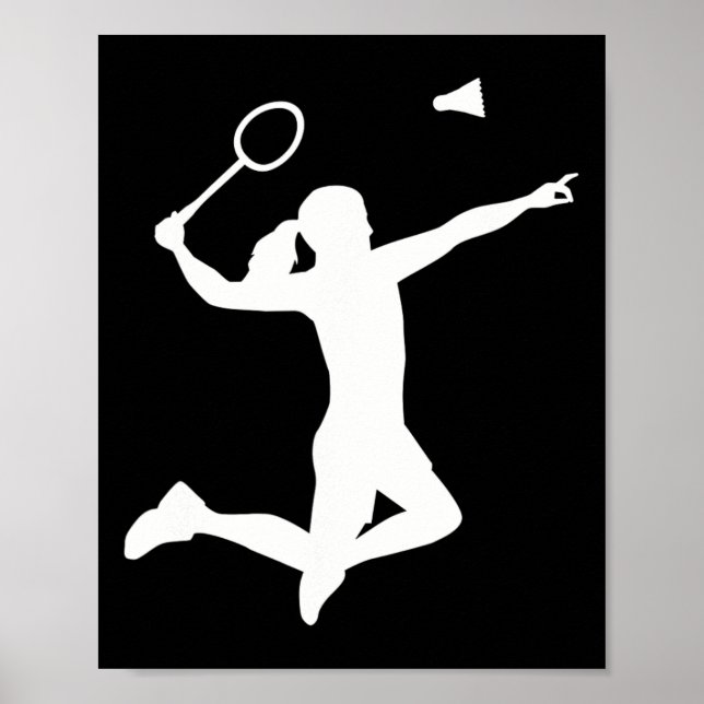 Poster Jogador de Badminton feminino (Frente)