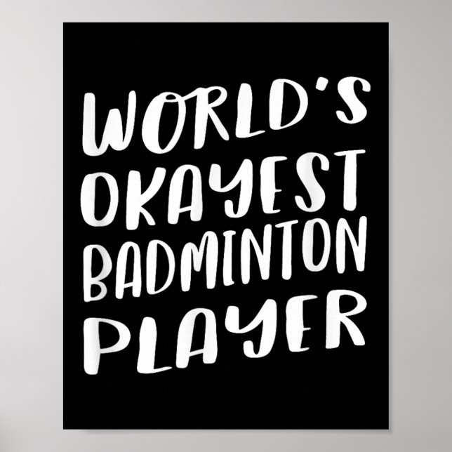 Poster Jogador de Badminton Mais Engraçado Melhor Esporte (Frente)