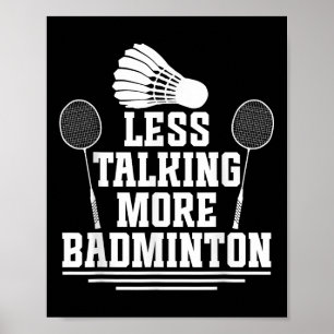 Poster Jogador de Badminton Menos Falando