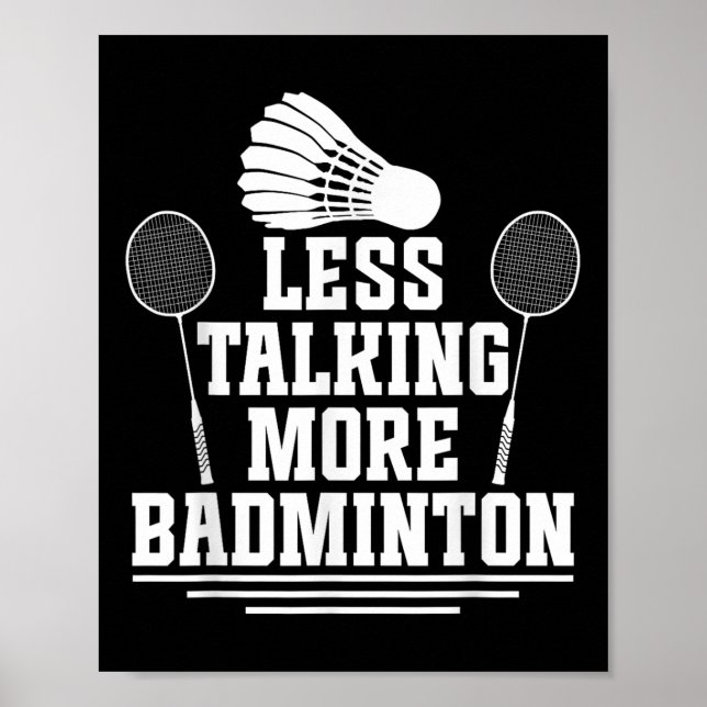 Poster Jogador de Badminton Menos Falando (Frente)