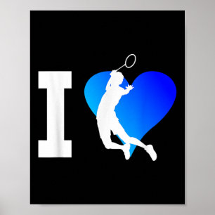 Poster Jogador de Badminton Mens Shuttle Squash Mulheres