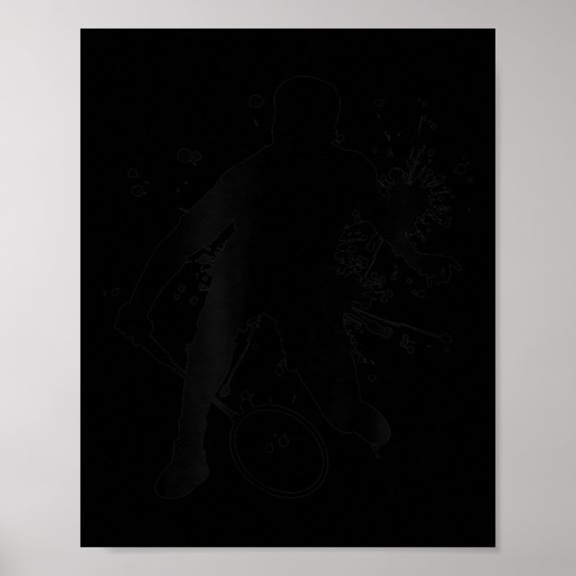 Poster Jogador De Badminton Para Homens (Frente)