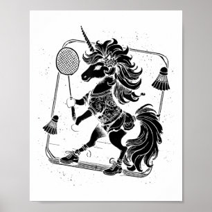 Poster Jogador de Badminton Peteca 