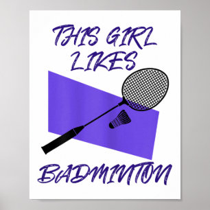 Poster Jogador de Badminton Peteca Jogador de Badminton 