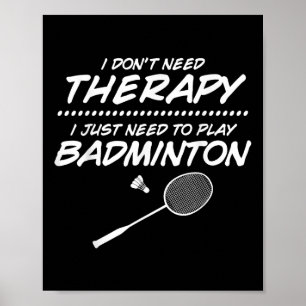 Poster Jogador de Badminton Peteca Raquete de Badminton 