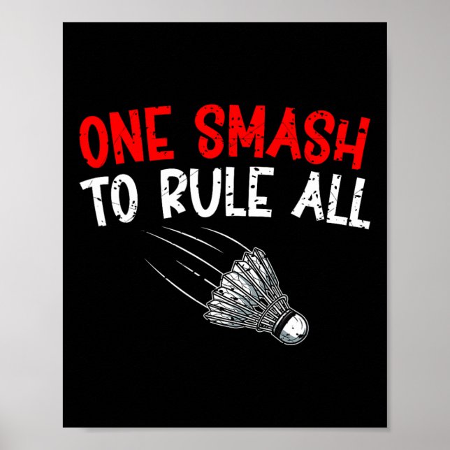 Poster Jogador de Badminton Sarcástico Corresponder Piada (Frente)