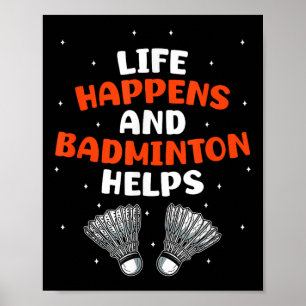 Poster Jogador de Badminton Sarcástico Jogo Partida Humor