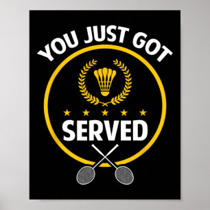Poster Jogador De Badminton Shirt Engraçado Com Amor A Ba