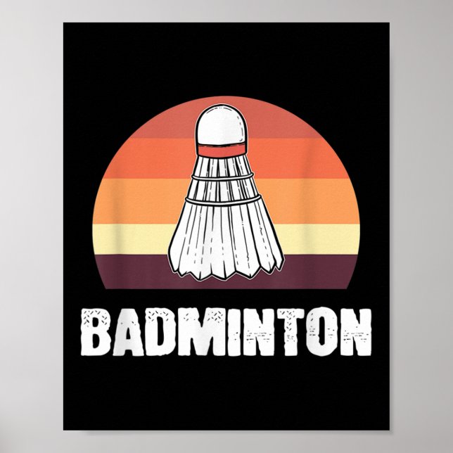 Poster Jogador de Badminton Shuttle (Frente)
