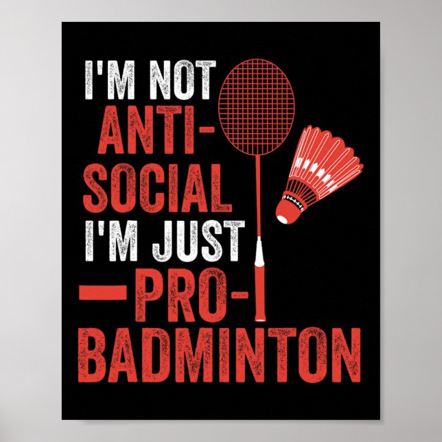 Poster Jogador de Badminton Shuttle 6 (Frente)