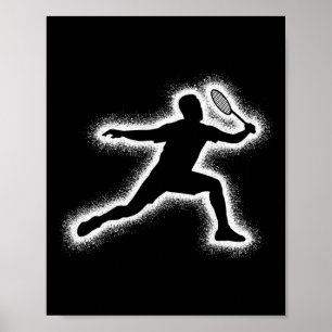 Poster Jogador de Badminton Shuttle Boys Crianças Badmint