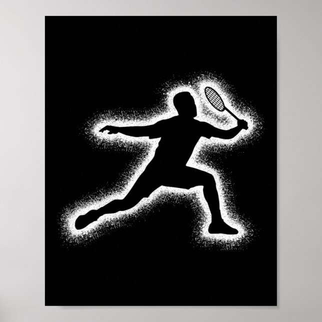 Poster Jogador de Badminton Shuttle Boys Crianças Badmint (Frente)