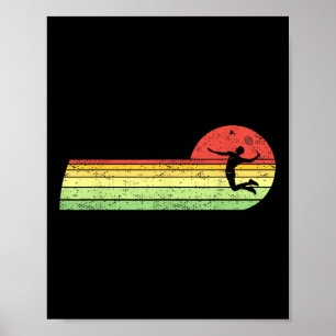 Poster Jogador de Badminton Vintage Aniversário Shuttle B