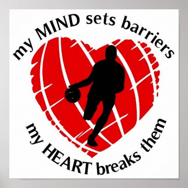 PÔSTER JOGADOR DE BASKETBALL DE BARREIRA (Frente)