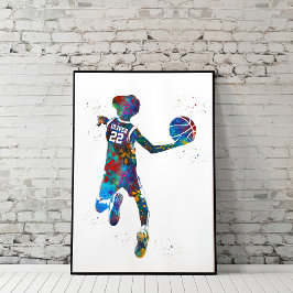 Poster Jogador de Basquete
