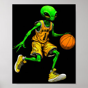 Poster Jogador de Basquete Alienético Manga Longa 