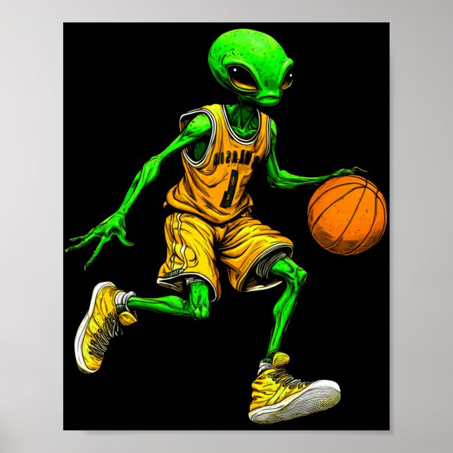 Poster Jogador de Basquete Alienético Manga Longa  (Frente)