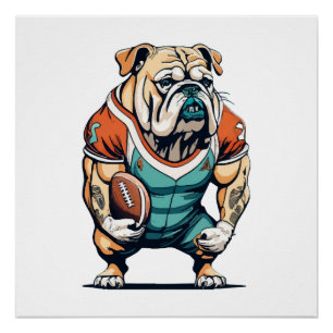 Pôster Jogador de Basquete Amante de Cachorros