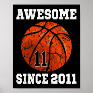 Poster Jogador de basquete de 11 anos, 11, Vinta