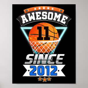 Poster Jogador De Basquete De Aniversário De 11 Desde 201