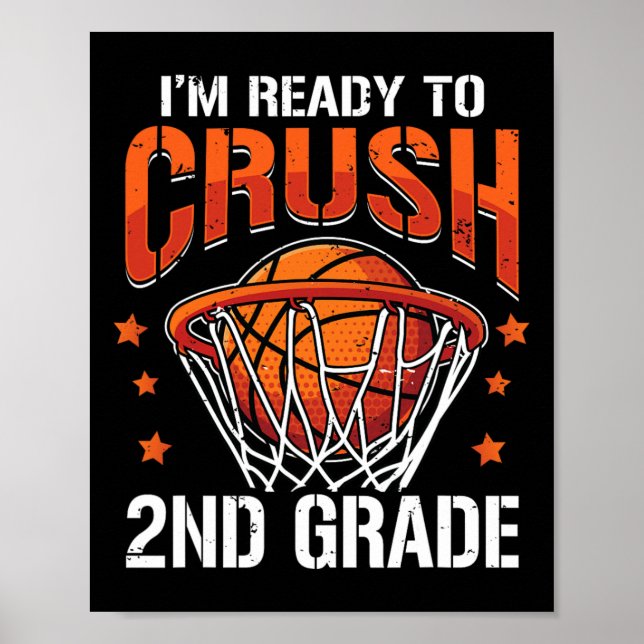 Poster Jogador de basquete de segundo de esmagamento de v (Frente)