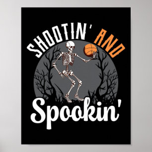 Poster Jogador De Basquete De Skeleton E Spookin Ha