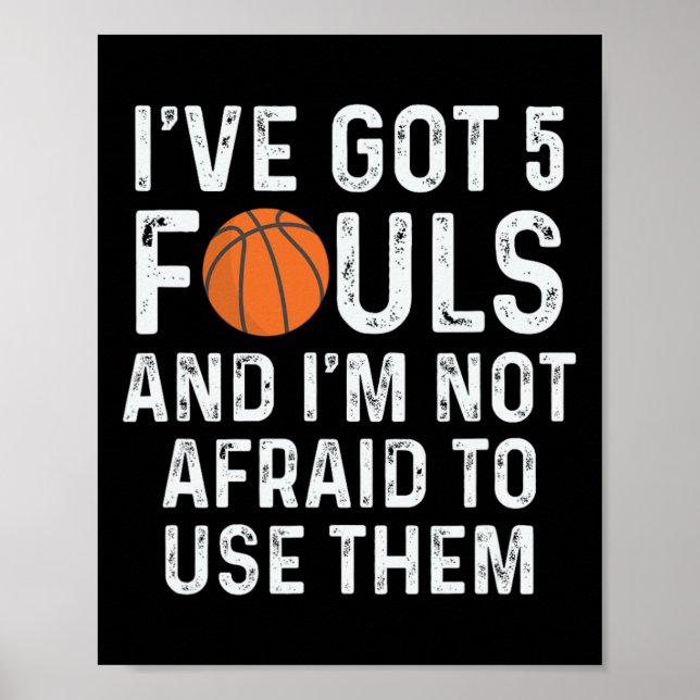 Poster Jogador de Basquete Divertido Hoops 5 Foups (Frente)