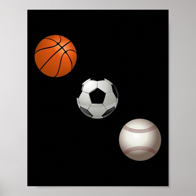 Poster Jogador De Basquete E Baseball São Minha Pena Favo (Frente)