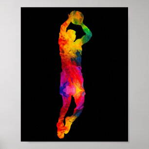 Poster Jogador de Basquete Esportes Amante do Basquete Ti
