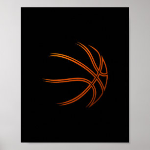 Poster Jogador de Basquete Esportivo Gráfico Sketll Sketl