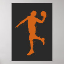 Jogador de Basquete - Estilo Aquarela Abstrata