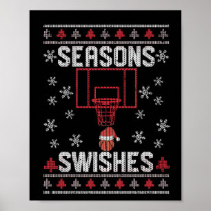 Poster Jogador de basquete Fan Ugly Christmas PJ