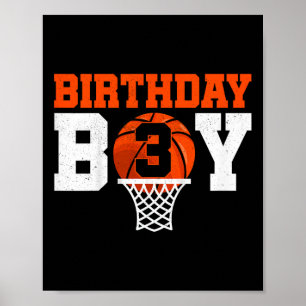 Poster Jogador de basquete infantil de 3 anos