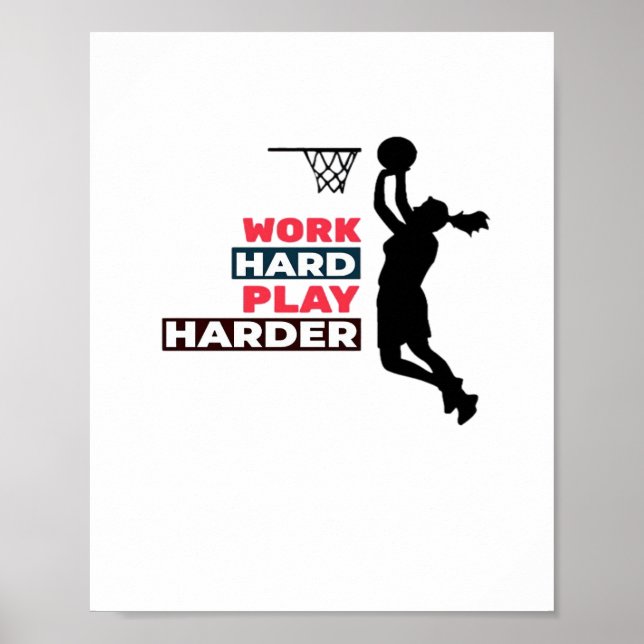 Poster Jogador De Basquete Para Duro, Jogador De Basquete (Frente)