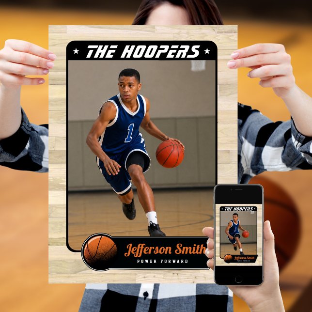 Poster Jogador de Basquete personalizável (A stylish way to build a unique basketball poster)