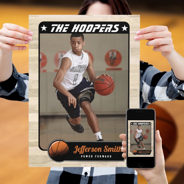 Poster Jogador de Basquete personalizável (A stylish way to build a unique basketball poster)