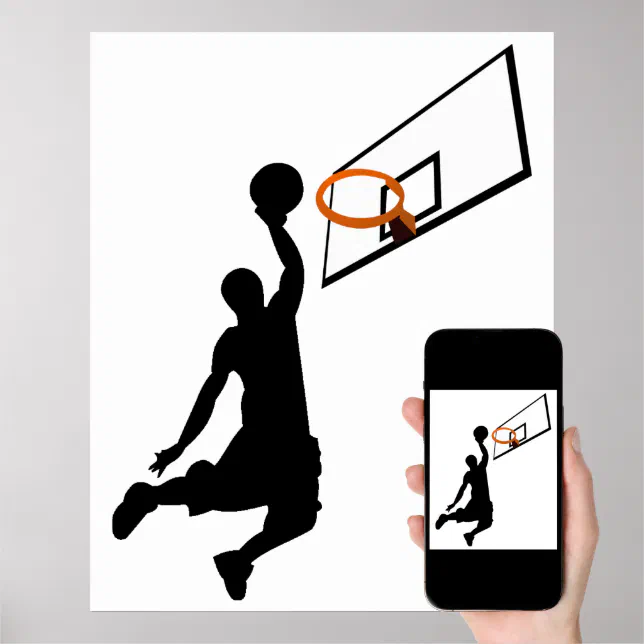 Ilustração de jogador de basquete, jogador de basquete Slam dunk