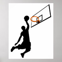 Jogador de Basquete Silhueta To Dunk