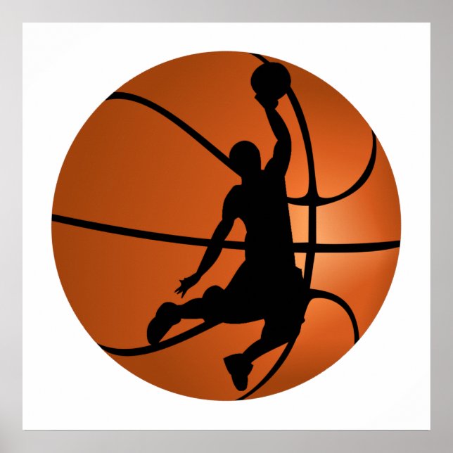 Poster Jogador de Basquete Slam Dunk (Frente)