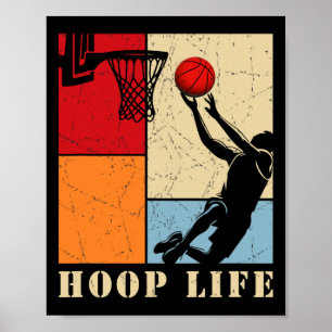 Poster Jogador de Basquete Vida Retro Esportivo Juvenil B