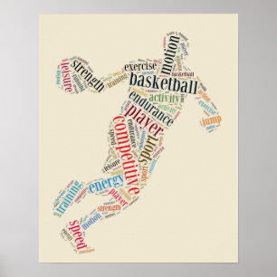 Poster Jogador de basquetebol