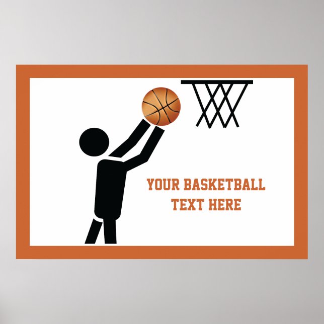 Poster Jogador de basquetebol personalizado (Frente)