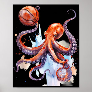 Poster Jogador de basquetebol Trabalho de arte Oc