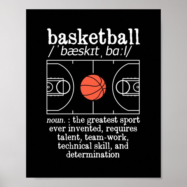 Poster Jogador De Bball Engraçado Grande Esporte De Todos (Frente)