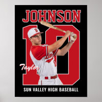 Jogador de Beisebol Sênior Número Foto Personaliza